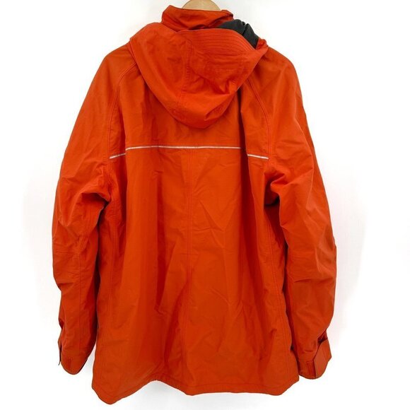 Lands End Mens Squall Orange Fleece 3 in 1 Hooded Outdoor Waterproof XL Jacket - Picture 3 of 15